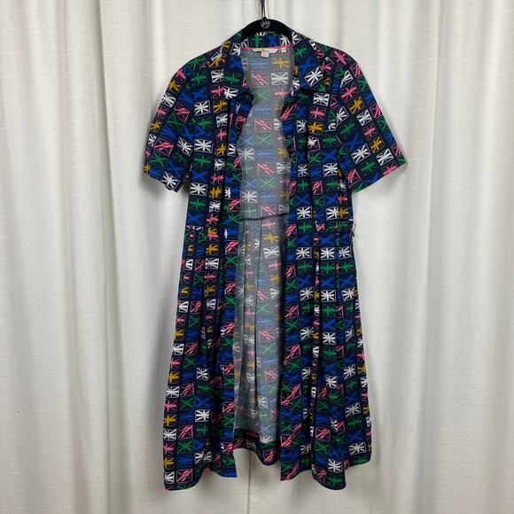Boden Multi Color Union Jack Anastasia Shirt Dress Sz.10R - Picture 8 of 16
